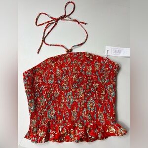 Sienna Sky Women's Smocked Crop Top
Blouse Size Large Floral